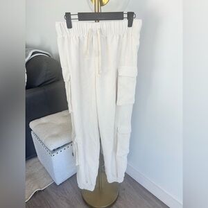 White Forever 21 Cargo Sweatpants
